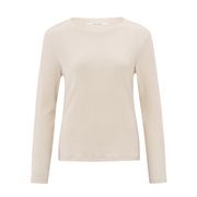 Yaya Off White Knitted Top with Button Details