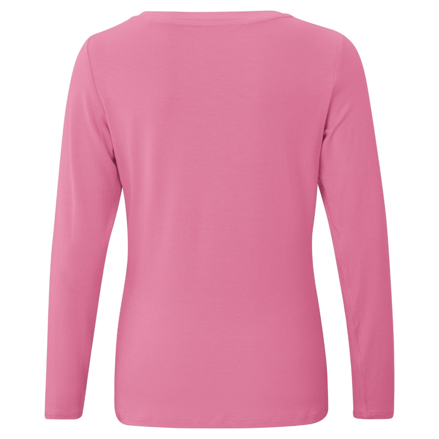 YAYA Boatneck Longsleeve T-Shirt in Morning Glory Pink