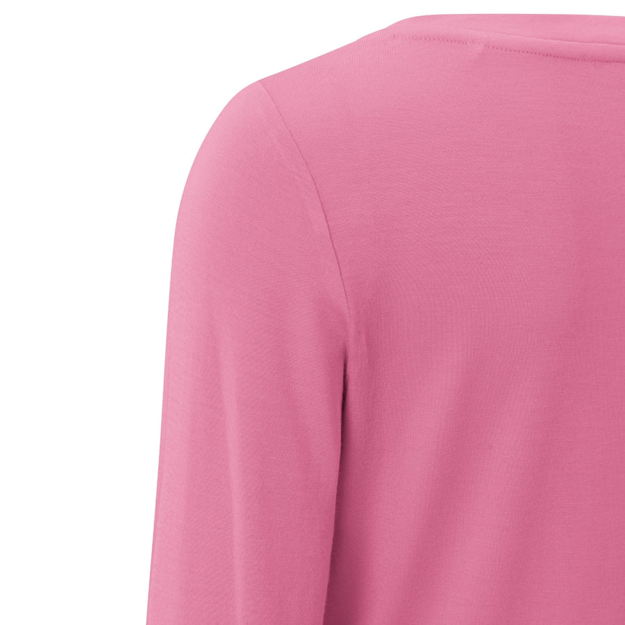 YAYA Boatneck Longsleeve T-Shirt in Morning Glory Pink