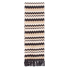 Smashed Lemon Striped Sand-Black Frill Scarf