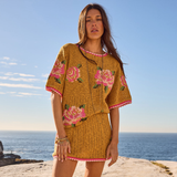 Spell Coastal Granny Top in Mustard