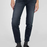 Le Temps Des Cerises Zep Blue/Black Pulp High Asymmetrical Zip Jean