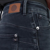 Le Temps Des Cerises Zep Blue/Black Pulp High Asymmetrical Zip Jean
