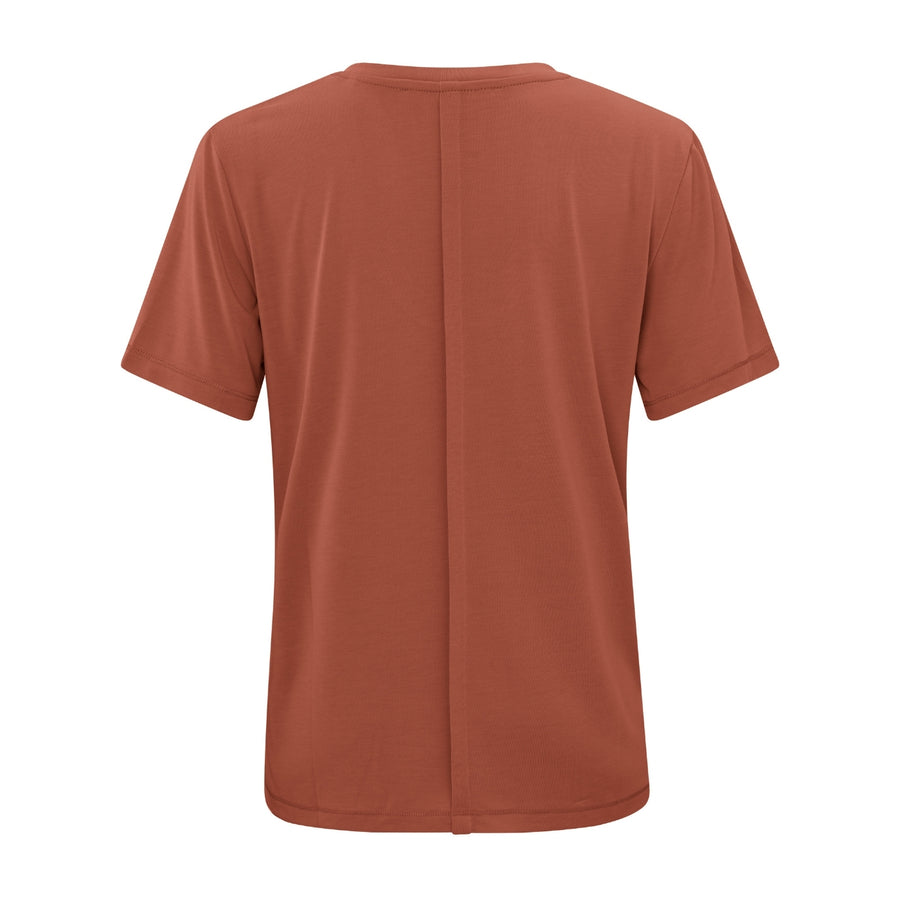 YAYA Basic Slim-Fit T-Shirt in Arabian Spice Red