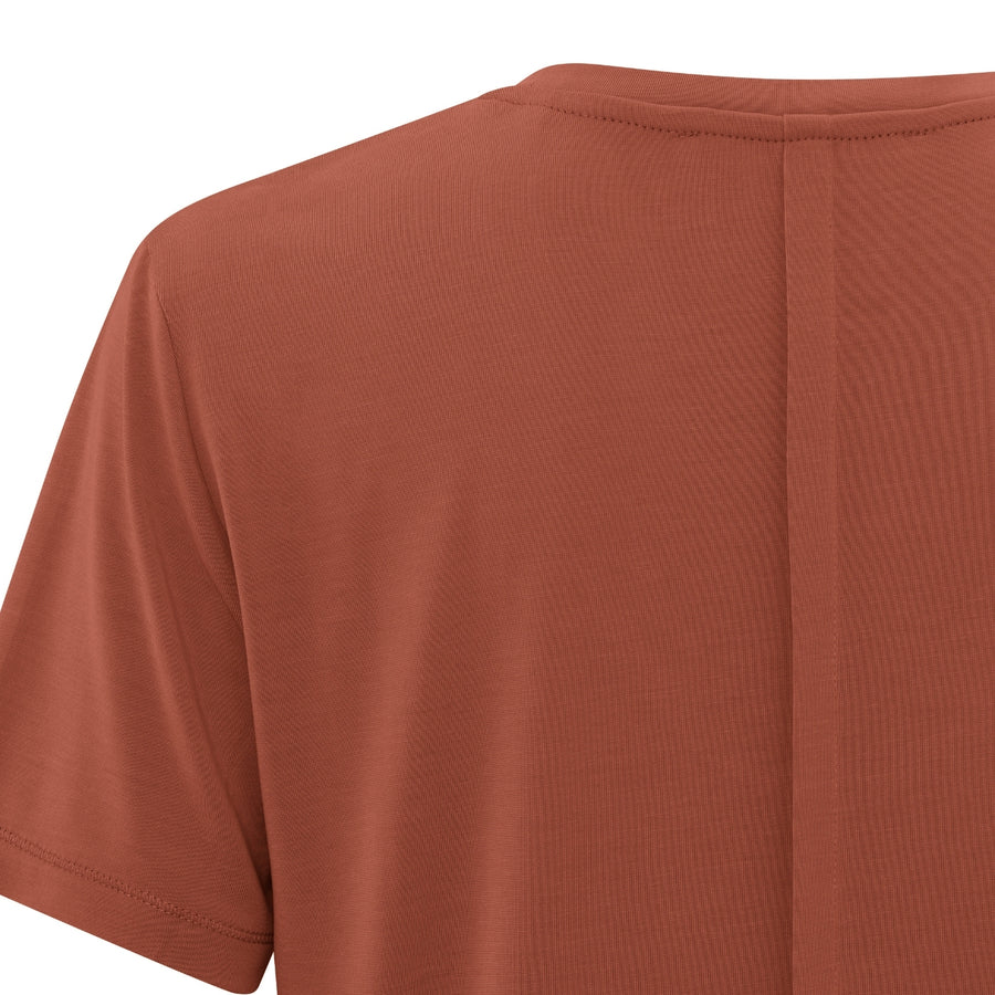 YAYA Basic Slim-Fit T-Shirt in Arabian Spice Red