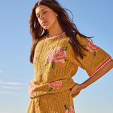 Spell Coastal Granny Top in Mustard