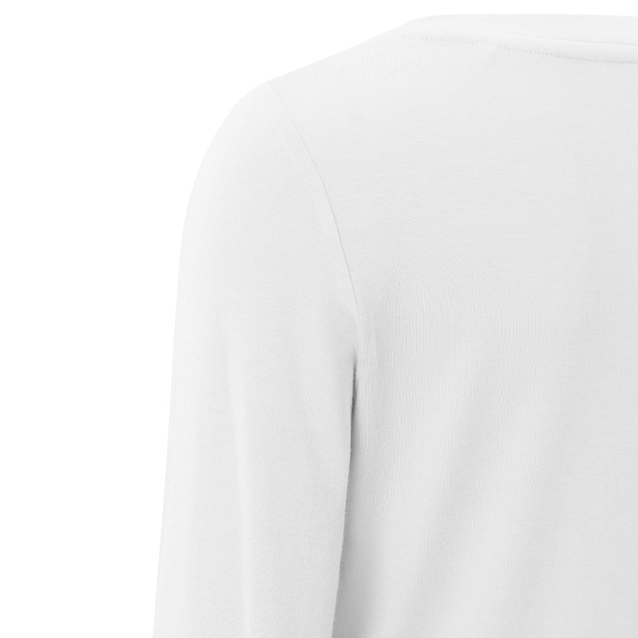 YAYA Pure White Boatneck Longsleeve T-Shirt