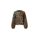 Smashed Lemon Black & Brown Cheetah Print Jacket