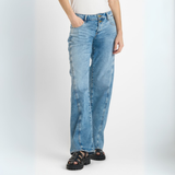 Le Temps Des Cerises Blue Laury Wide Leg Jeans
