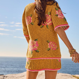 Spell Coastal Granny Mini Skirt in Mustard