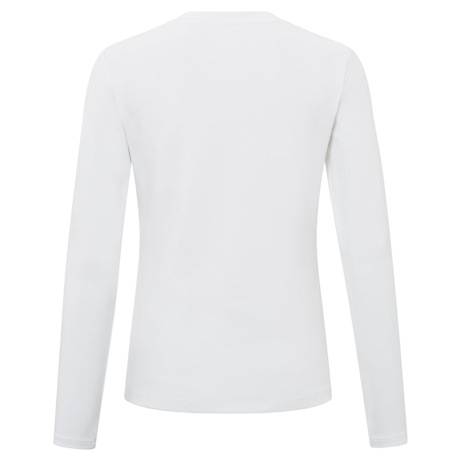 YAYA Pure White Heavy Quality Long Sleeve T-Shirt