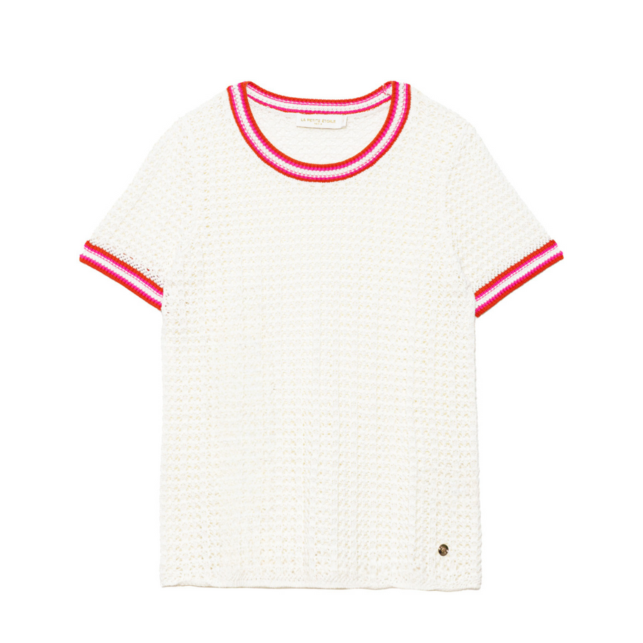 La Petite Etoile Mason Ecru Short Sleeve Pullover