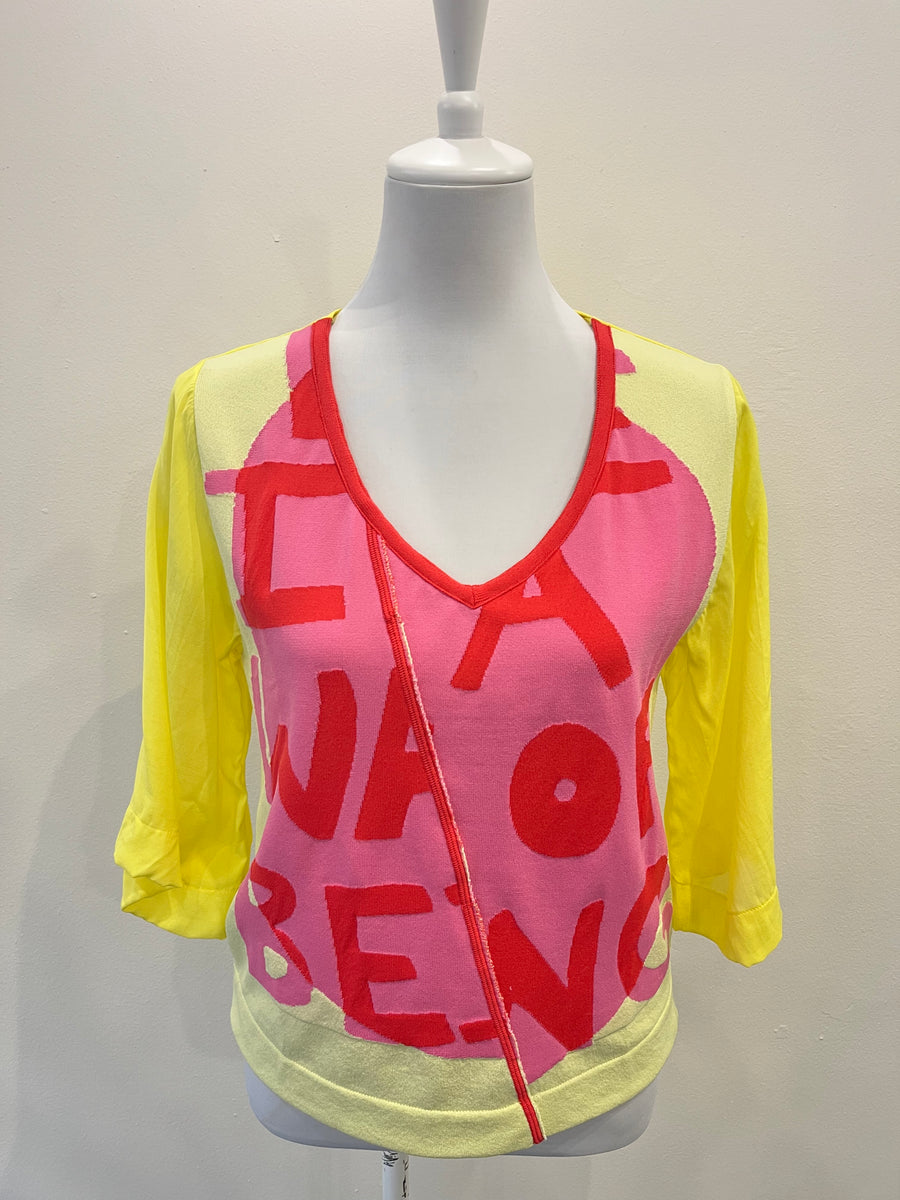 Aldo Martins Amarillo Yellow Niza Printed Loose Fit T-Shirt