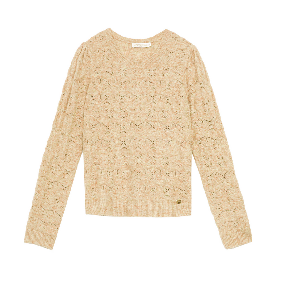 La Petite Etoile Textured Morgane Pull-Over in Camel