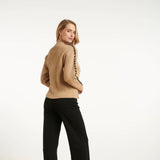 Smashed Lemon Camel & Black Knitted Top
