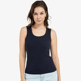 YAYA Navy Blazer Blue 939 Rib Singlet With Round Neck