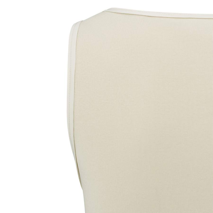 Yaya Summer Sand Rib Singlet with Shiny Binding
