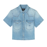 Le Temps Des Cerises Blue Jean Mona Button Up Top