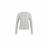 YAYA Medium Grey Melange Jersey Cardigan With Small Buttons