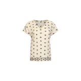 Smashed Lemon Off White & Black Blouse