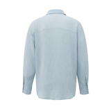 Yaya Baby Blue Oversized Shirt with Press Buttons