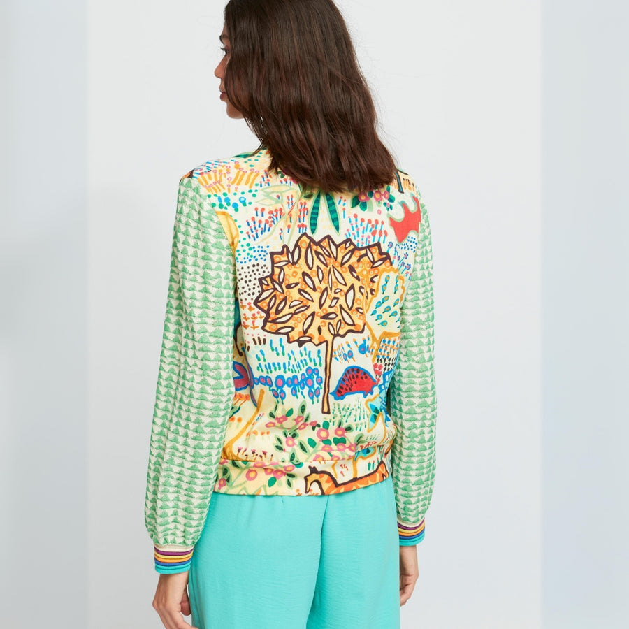 Aldo Martins Kindu Printed Jacket in Verde