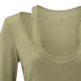 Yaya Soft Green Two-Piece Long Sleeve Top