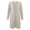 YAYA Long Grey Dove Melange Cardigan with Gilet