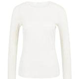 YAYA Snowfall White 10002 Ribbed Long Sleeve T-Shirt