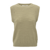 Yaya Soft Green Textured Sleeveless Sweater