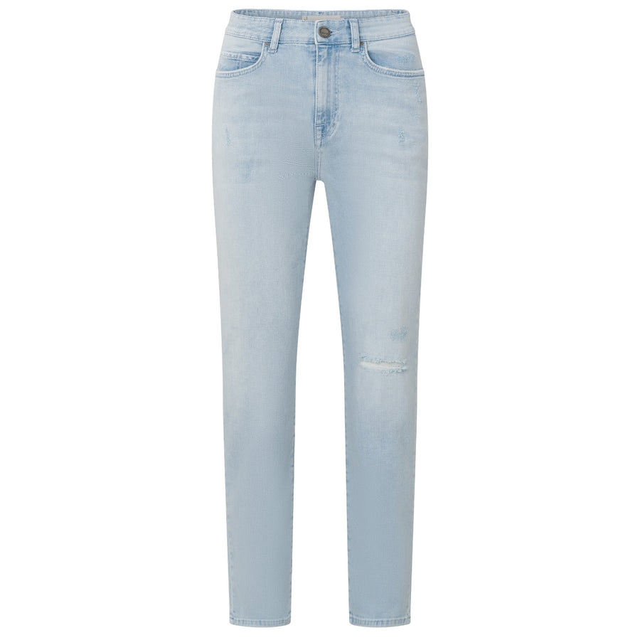 YAYA Light Blue Distressed Denim Boyfriend Jeans