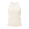 Yaya Ribbed High Neck Singlet in Nature Melange