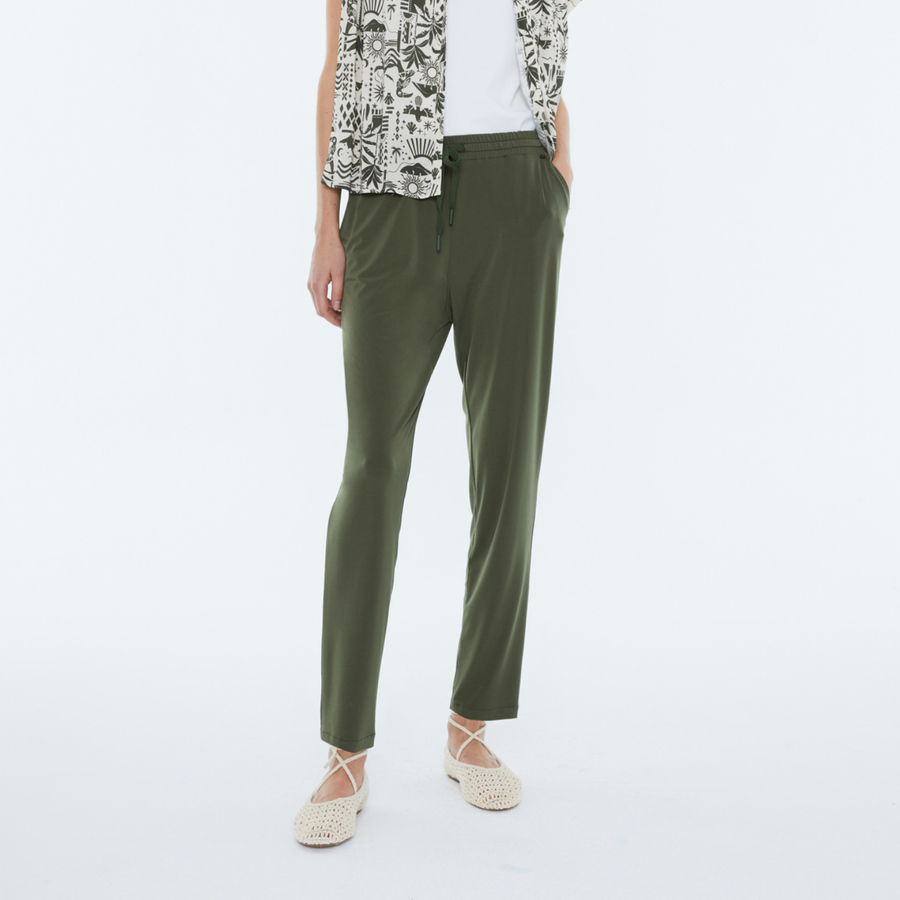 Andam Khaki Drawstring Pants