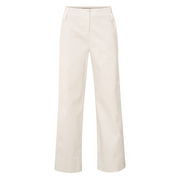 Yaya Off White Twill Trousers with Belt