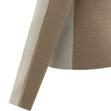 YAYA Brownish Grey Dessin High Neckline Duo Color Sweater