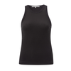 Yaya Ribbed High Neck Singlet in Phantom