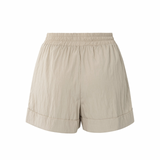 YAYA Silver Lining Beige Woven Short With Big Turn-Ups