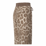 YAYA Milk Brown Dessin Woven Printed Wide Leg Trouser