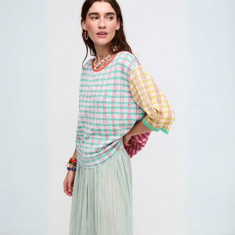 Aldo Martins Verde Dojo Plaid Long Sleeve Top