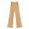 La Petite Etoile Paulie Beige Flare Pants with Button Detail