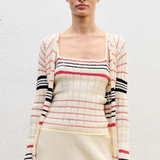 Sita Murt Unique Colour Striped Strappy Knitted Top
