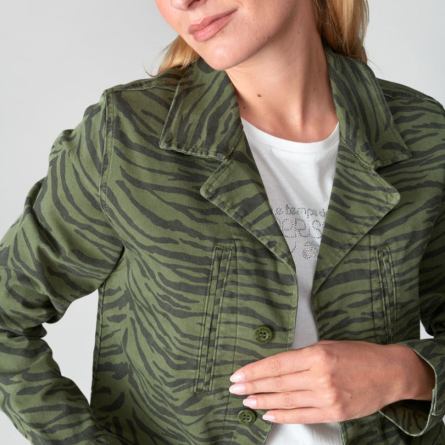 Le Temps Des Cerises Milizebr Khaki Jacket