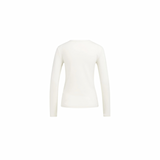 YAYA Off White 99049 Round Neck Long Sleeve T-Shirt