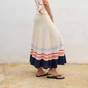 Sita Murt Unique Colour Striped Kitted Skirt