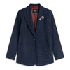 Andam Azul Gingham Blazer Jacket