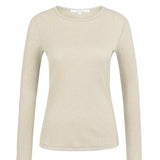YAYA Oxford Tan Brown 513 Ribbed Long Sleeve T-Shirt