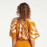 Smashed Lemon Mustard - Off White Tropical Top
