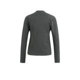 YAYA Anthracite Melange Long Sleeve Mock Neck Top