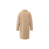 YAYA Light Camel Long Cardigan in Heavy Stitch