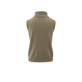 YAYA Capers Melange Sleeveless Sweater With Collar
